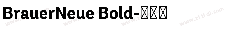 BrauerNeue Bold字体转换